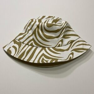 Tan and White Swirl Bucket Hat